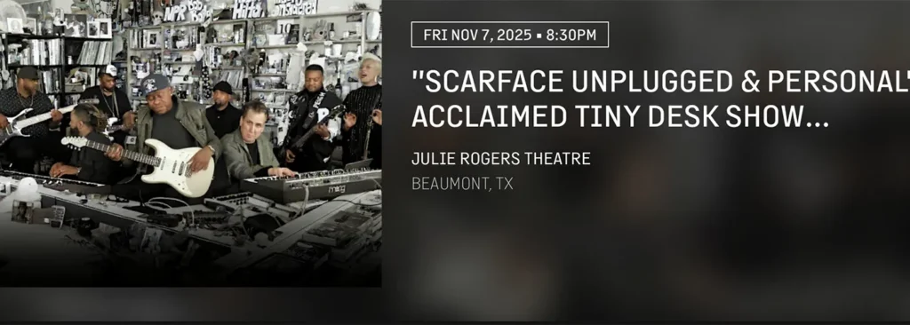 Scarface Unplugged & Personal at Julie Rogers Theatre